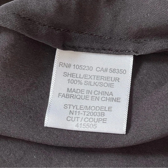 Joie ruffled beaded silk camisole top black size M - Picture 4 of 7